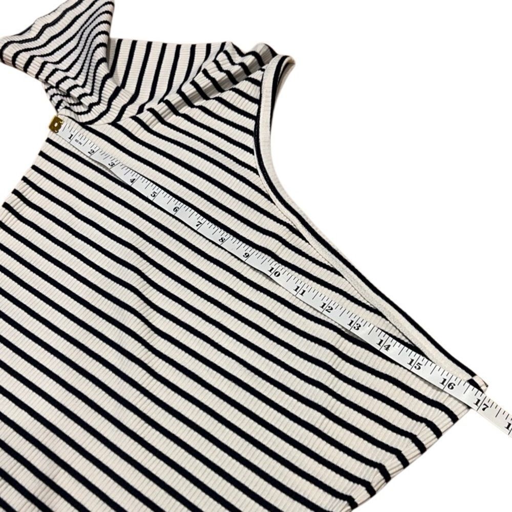 RITA ROW Ras Striped Blue Top One-Shoulder Size Large - Picture 9 of 15